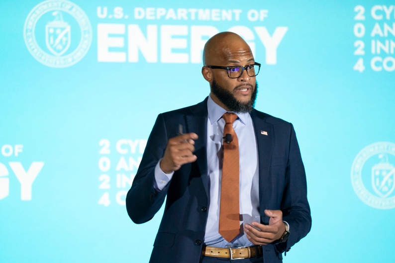 Jeremiah L. Jones speaking at technology event